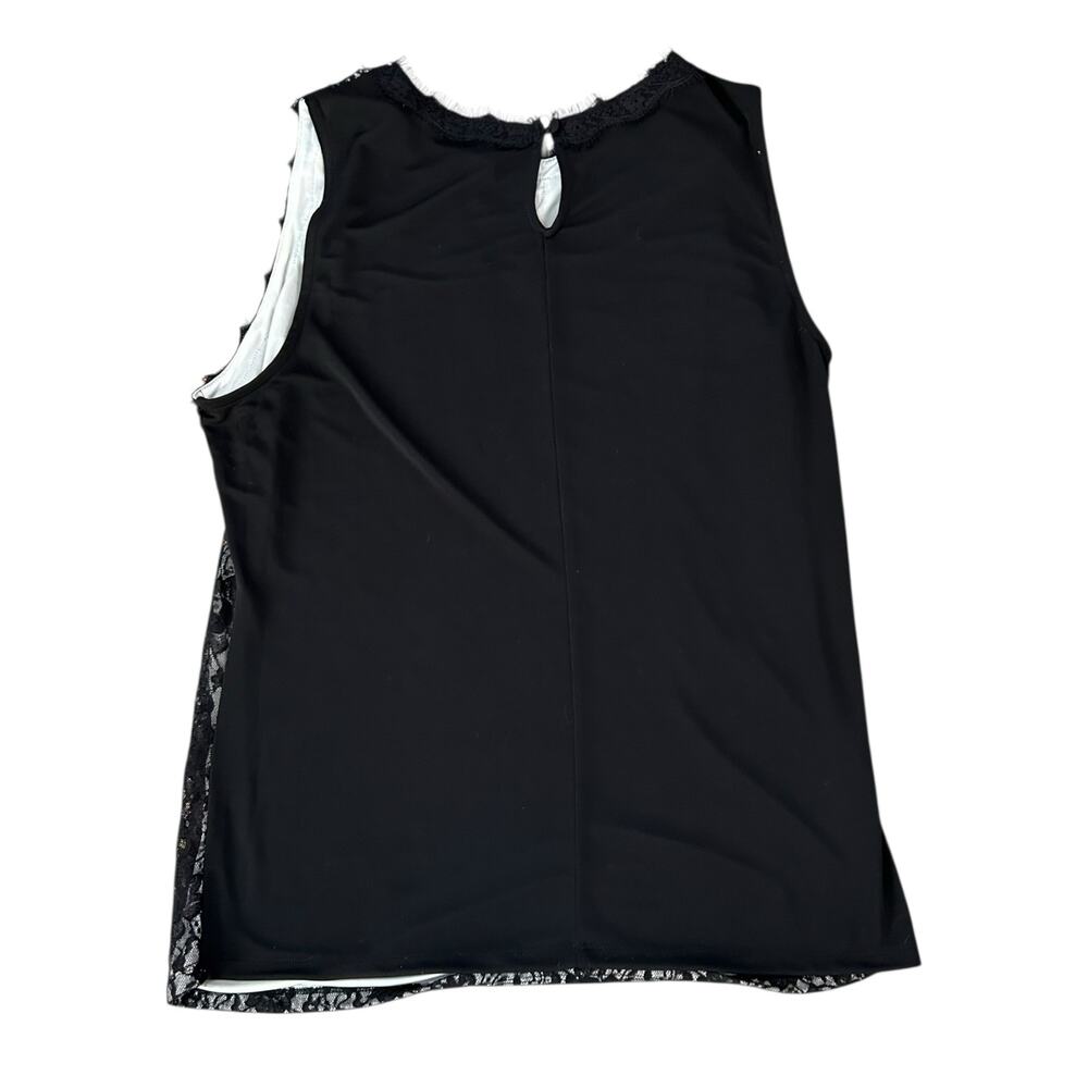 INC International Concepts Sleeveless Black Lace Blouse Womens XXL Whimsigoth - Picture 2 of 4